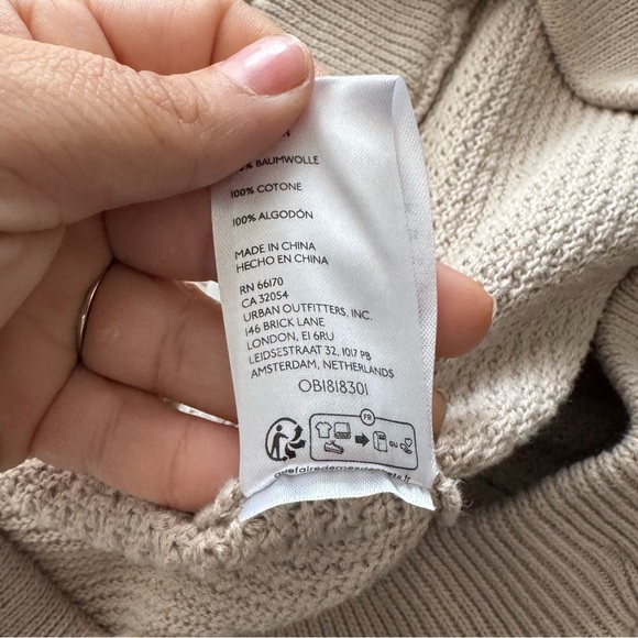 Free People Beach Hailee Cardi Pants XL in Peyote High Rise Jogger Style Knit - Picture 6 of 8